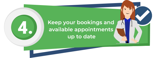 Keep your bookings and available appointments up to date